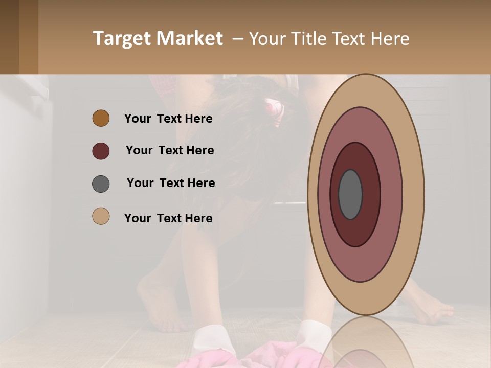 A Woman Bending Over On The Floor In A Kitchen PowerPoint Template