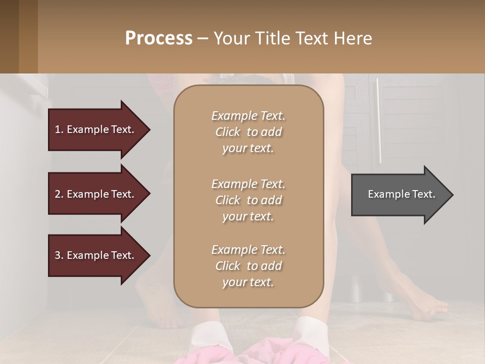 A Woman Bending Over On The Floor In A Kitchen PowerPoint Template