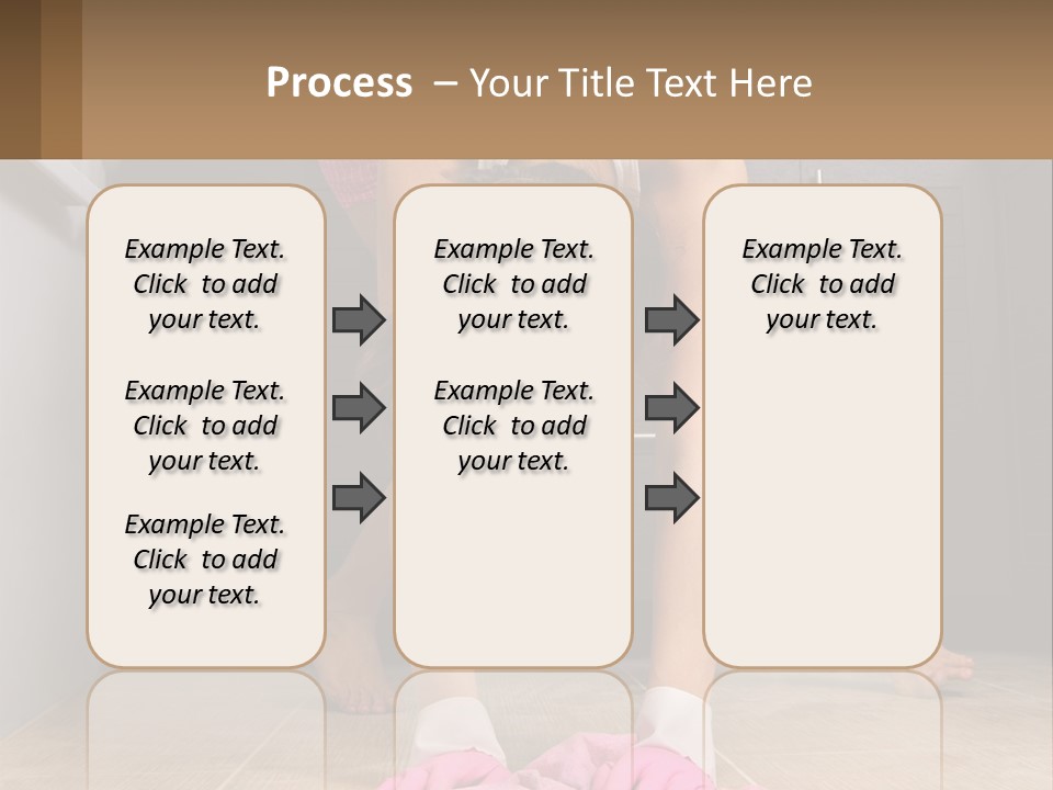 A Woman Bending Over On The Floor In A Kitchen PowerPoint Template