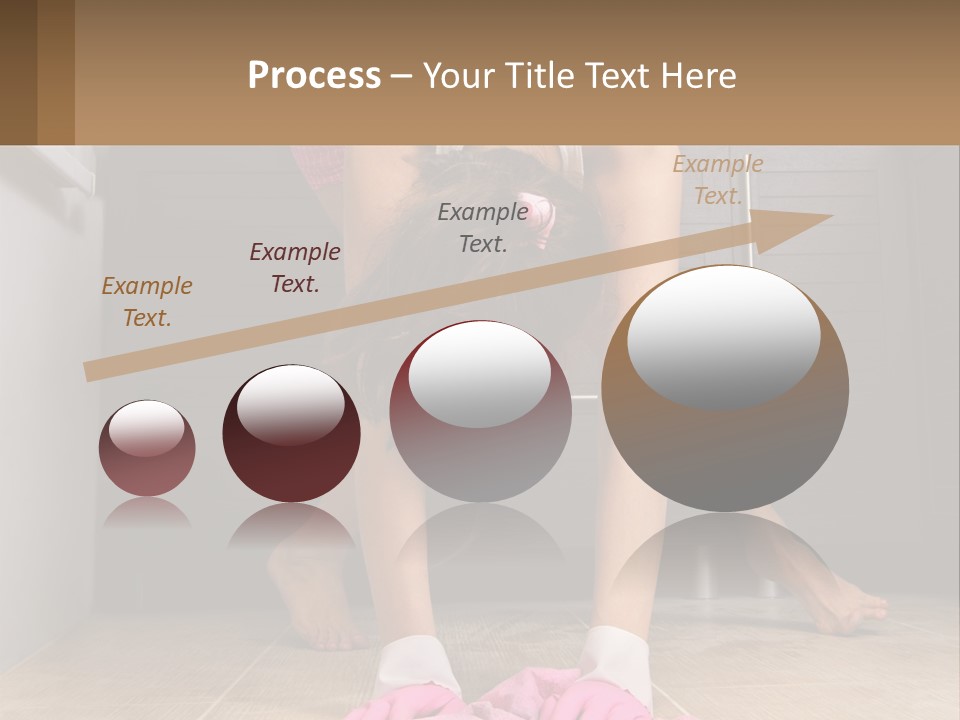 A Woman Bending Over On The Floor In A Kitchen PowerPoint Template