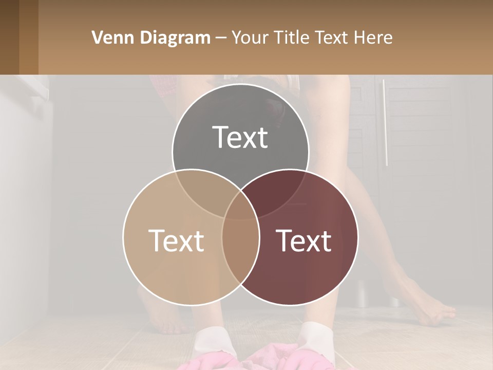 A Woman Bending Over On The Floor In A Kitchen PowerPoint Template