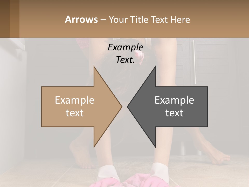 A Woman Bending Over On The Floor In A Kitchen PowerPoint Template