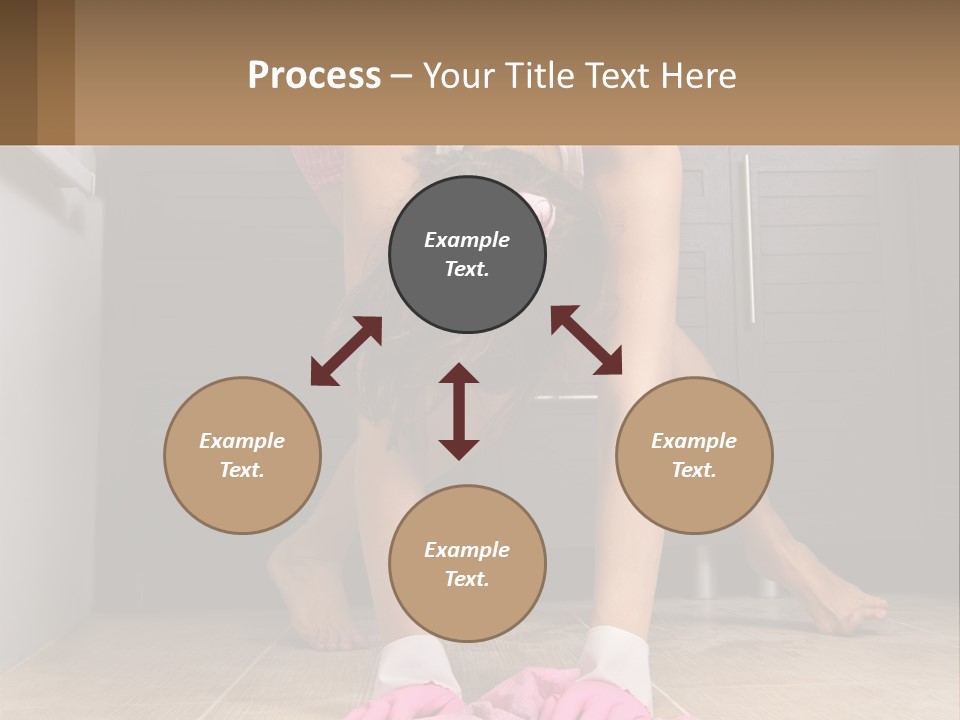 A Woman Bending Over On The Floor In A Kitchen PowerPoint Template