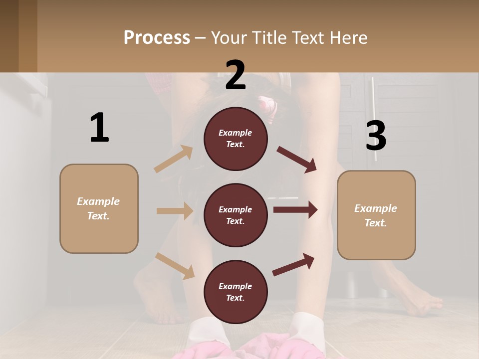 A Woman Bending Over On The Floor In A Kitchen PowerPoint Template