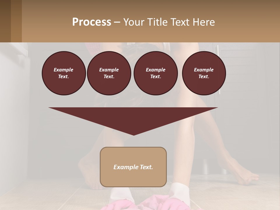 A Woman Bending Over On The Floor In A Kitchen PowerPoint Template