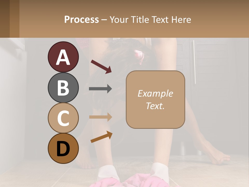 A Woman Bending Over On The Floor In A Kitchen PowerPoint Template