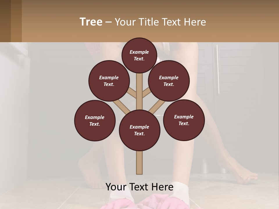 A Woman Bending Over On The Floor In A Kitchen PowerPoint Template