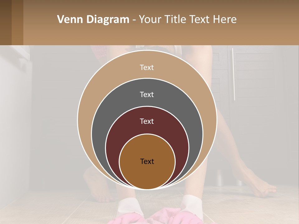 A Woman Bending Over On The Floor In A Kitchen PowerPoint Template