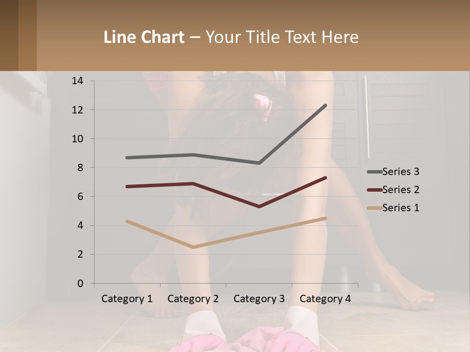 A Woman Bending Over On The Floor In A Kitchen PowerPoint Template