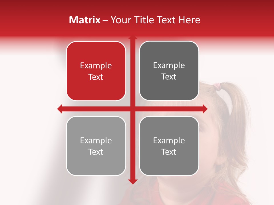 A Little Girl With A Shadow On The Wall PowerPoint Template