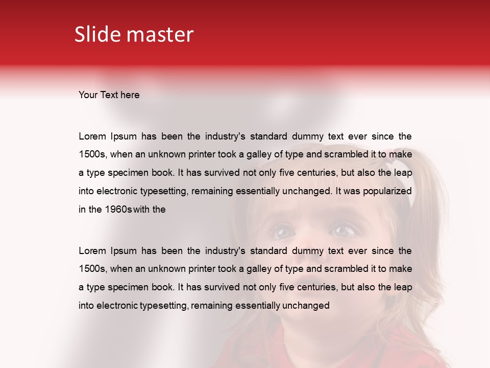 A Little Girl With A Shadow On The Wall PowerPoint Template