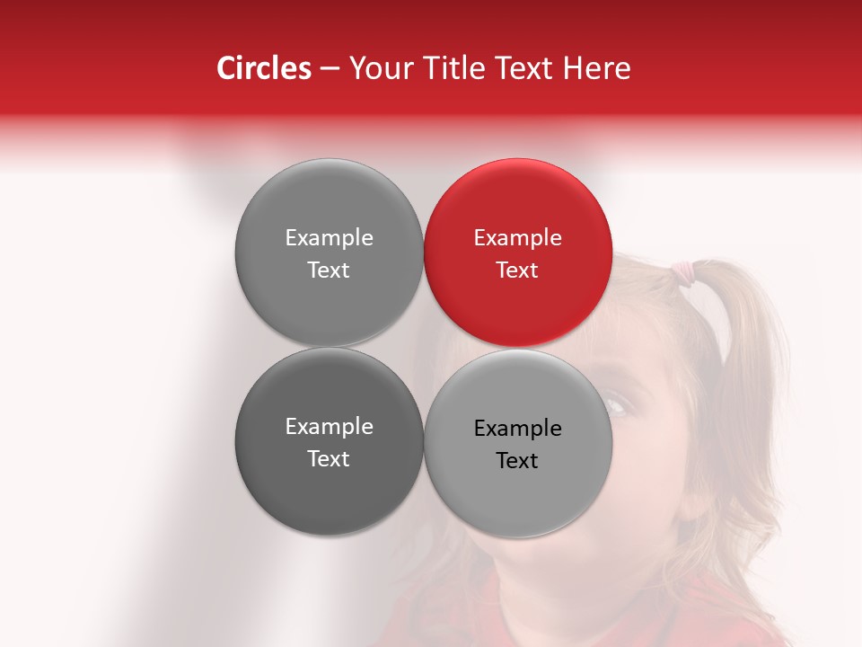 A Little Girl With A Shadow On The Wall PowerPoint Template