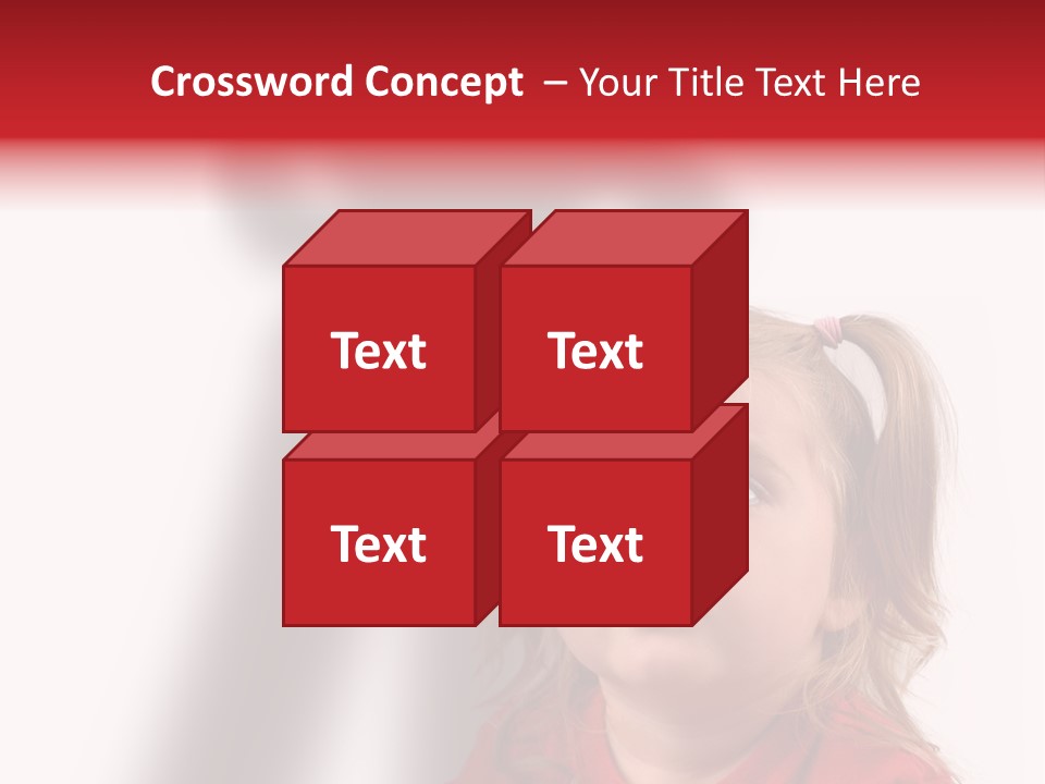 A Little Girl With A Shadow On The Wall PowerPoint Template