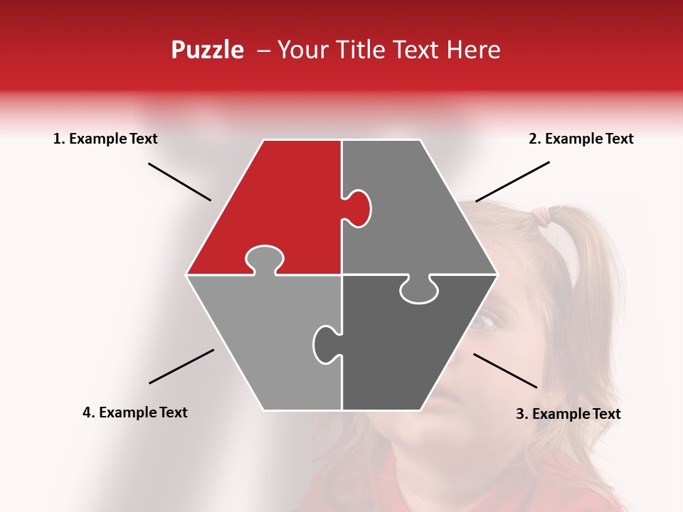 A Little Girl With A Shadow On The Wall PowerPoint Template