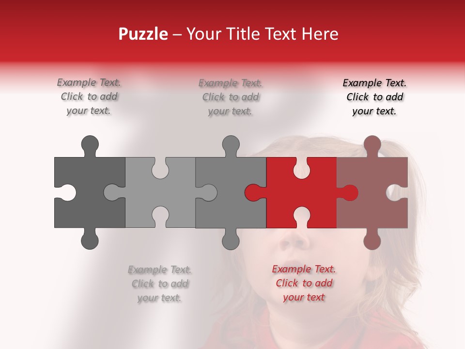 A Little Girl With A Shadow On The Wall PowerPoint Template