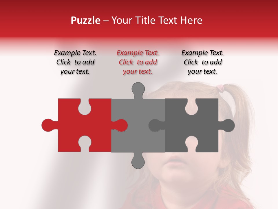 A Little Girl With A Shadow On The Wall PowerPoint Template