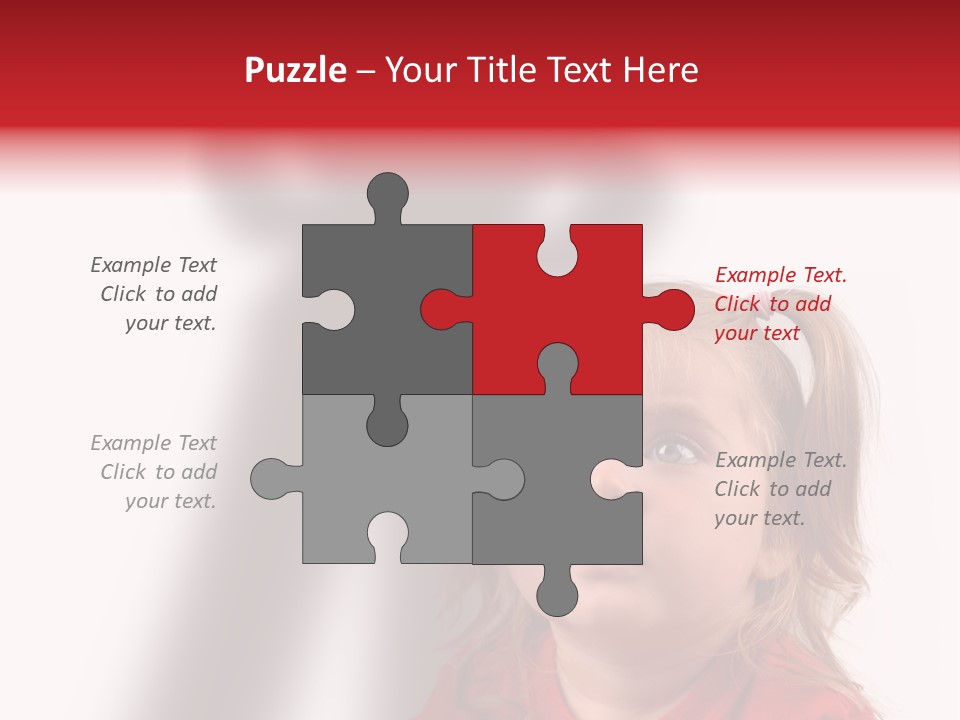 A Little Girl With A Shadow On The Wall PowerPoint Template