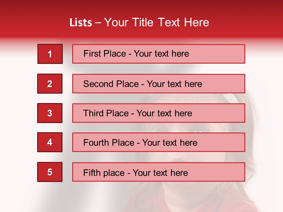 A Little Girl With A Shadow On The Wall PowerPoint Template