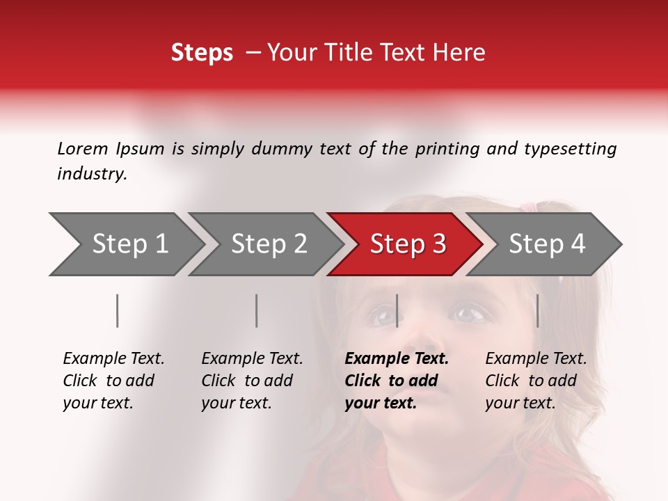 A Little Girl With A Shadow On The Wall PowerPoint Template