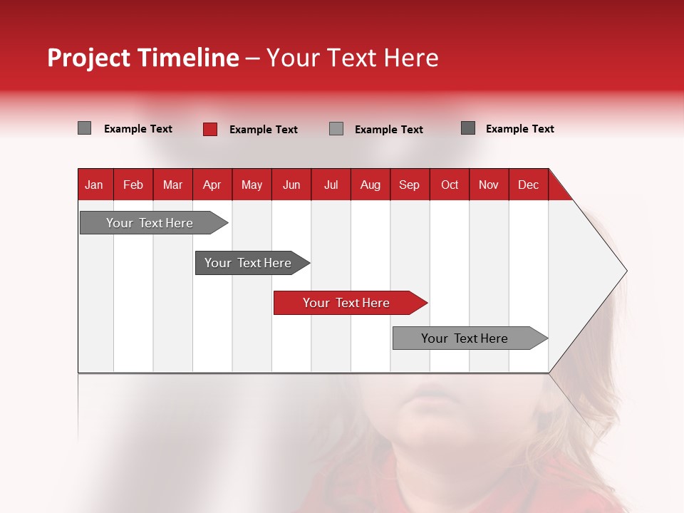 A Little Girl With A Shadow On The Wall PowerPoint Template