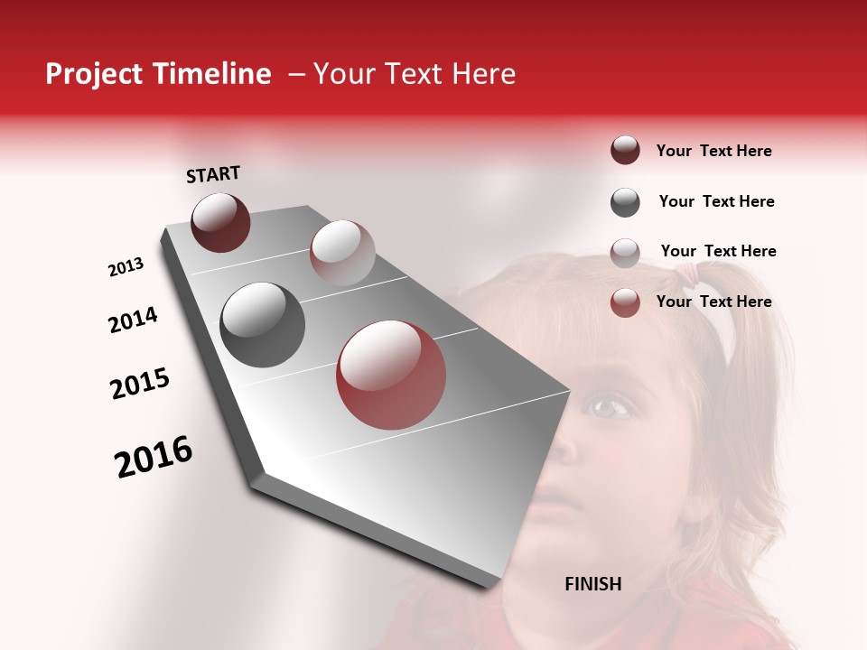 A Little Girl With A Shadow On The Wall PowerPoint Template