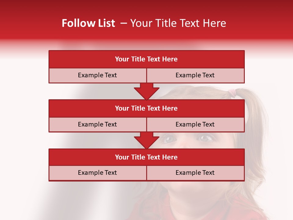 A Little Girl With A Shadow On The Wall PowerPoint Template