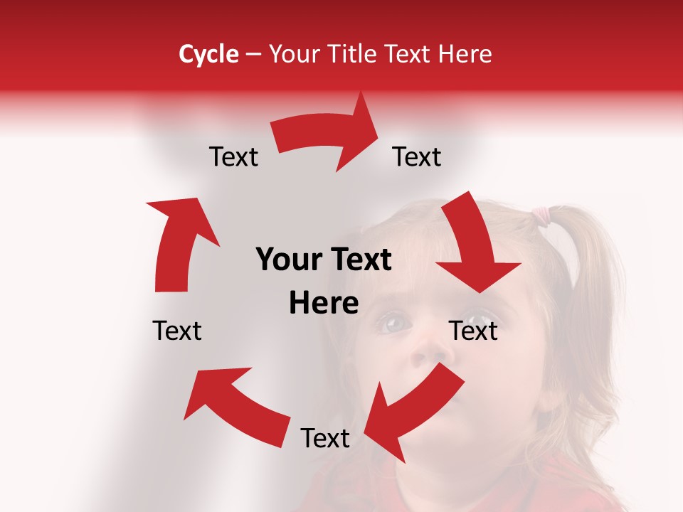 A Little Girl With A Shadow On The Wall PowerPoint Template