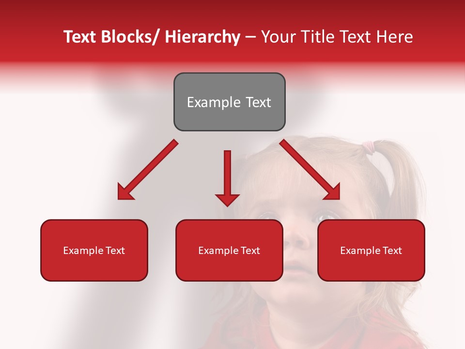 A Little Girl With A Shadow On The Wall PowerPoint Template