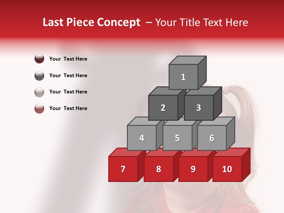 A Little Girl With A Shadow On The Wall PowerPoint Template