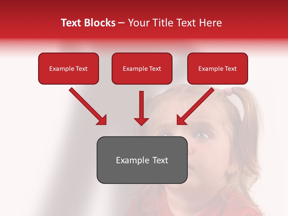 A Little Girl With A Shadow On The Wall PowerPoint Template