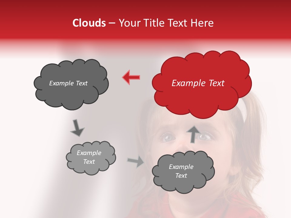 A Little Girl With A Shadow On The Wall PowerPoint Template