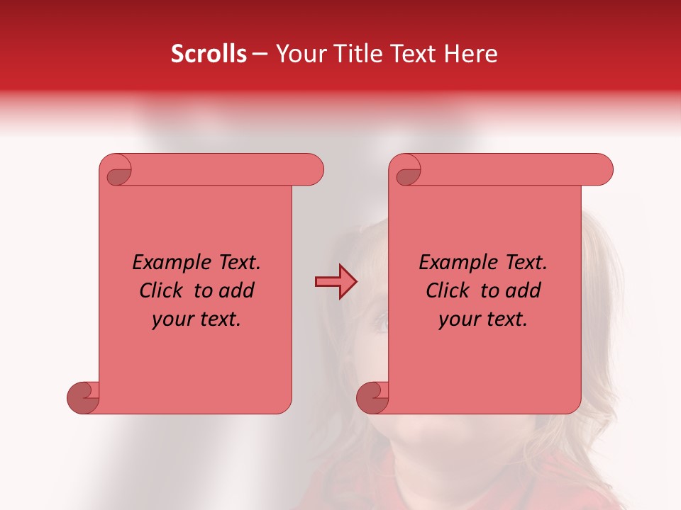 A Little Girl With A Shadow On The Wall PowerPoint Template