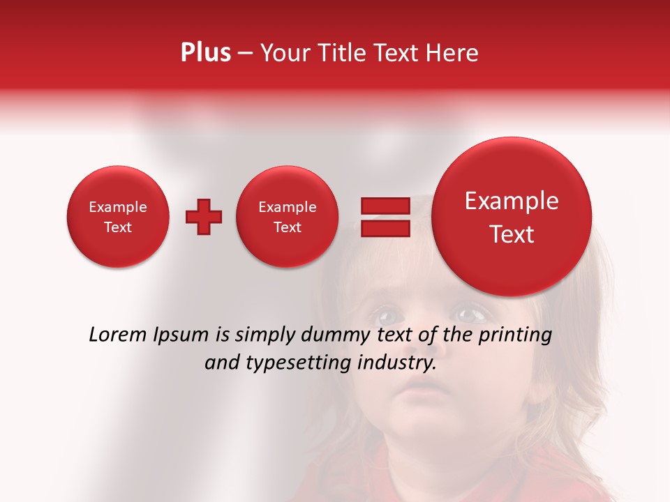 A Little Girl With A Shadow On The Wall PowerPoint Template