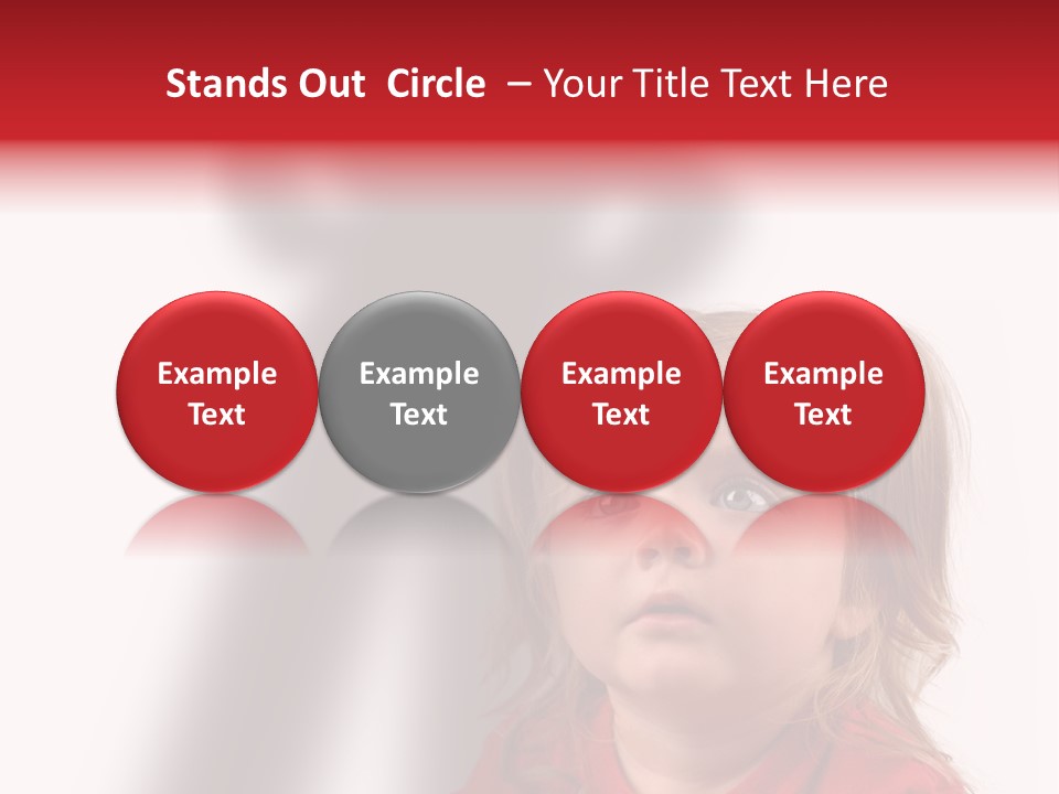 A Little Girl With A Shadow On The Wall PowerPoint Template