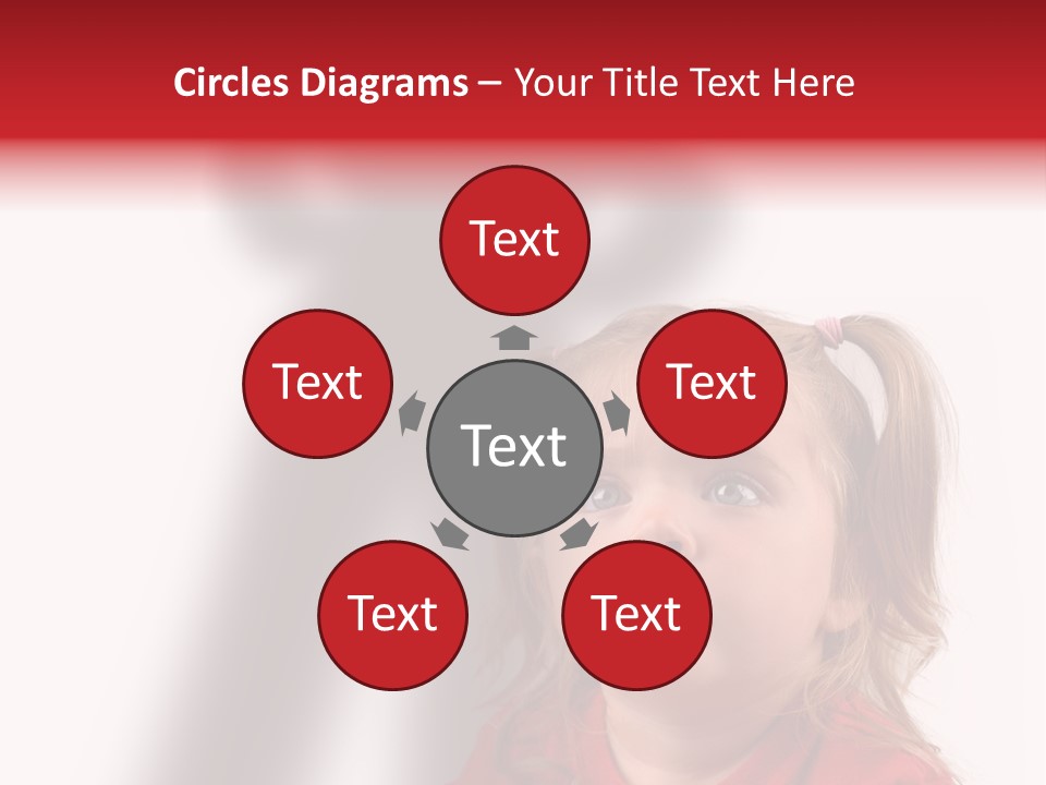 A Little Girl With A Shadow On The Wall PowerPoint Template