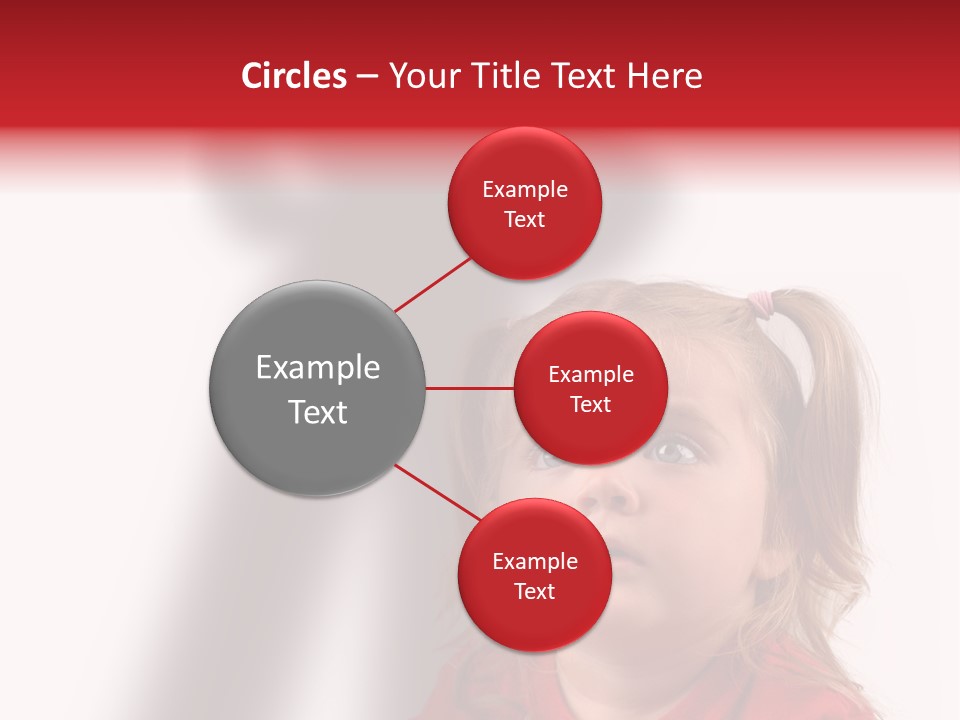 A Little Girl With A Shadow On The Wall PowerPoint Template