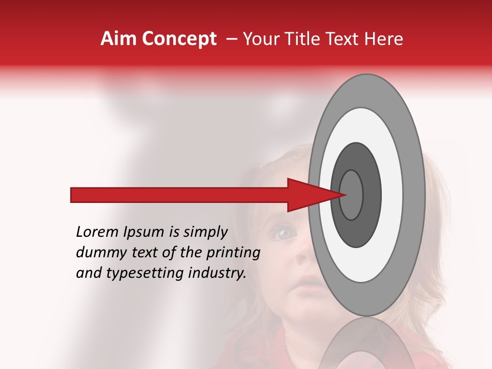 A Little Girl With A Shadow On The Wall PowerPoint Template