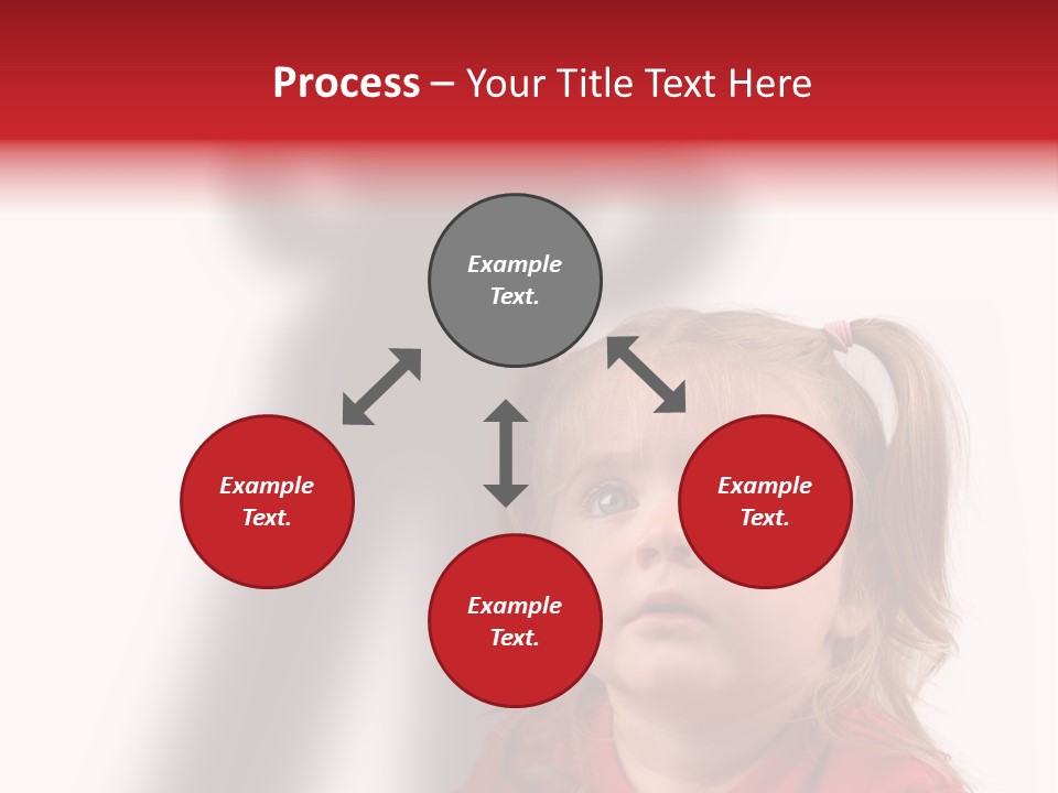 A Little Girl With A Shadow On The Wall PowerPoint Template