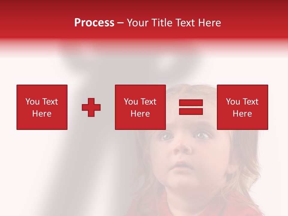 A Little Girl With A Shadow On The Wall PowerPoint Template