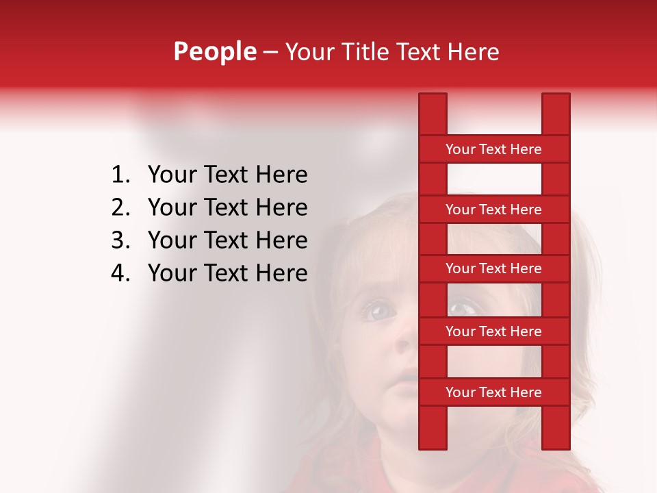 A Little Girl With A Shadow On The Wall PowerPoint Template