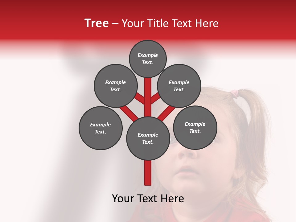 A Little Girl With A Shadow On The Wall PowerPoint Template