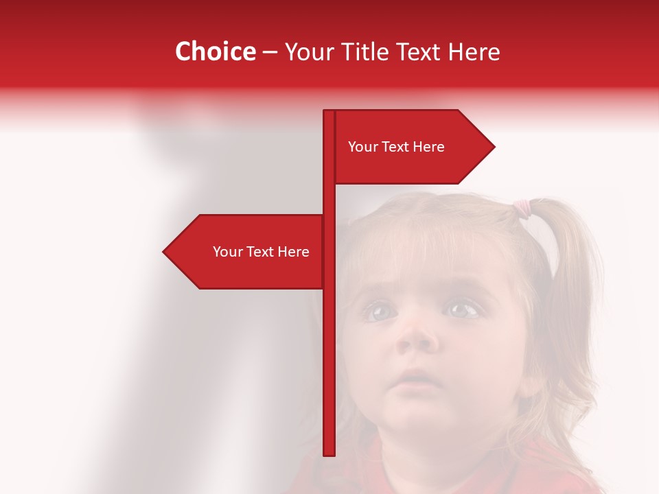 A Little Girl With A Shadow On The Wall PowerPoint Template