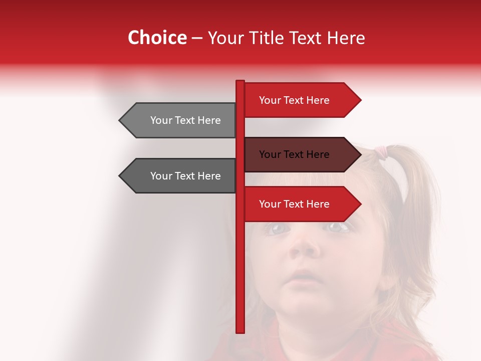 A Little Girl With A Shadow On The Wall PowerPoint Template