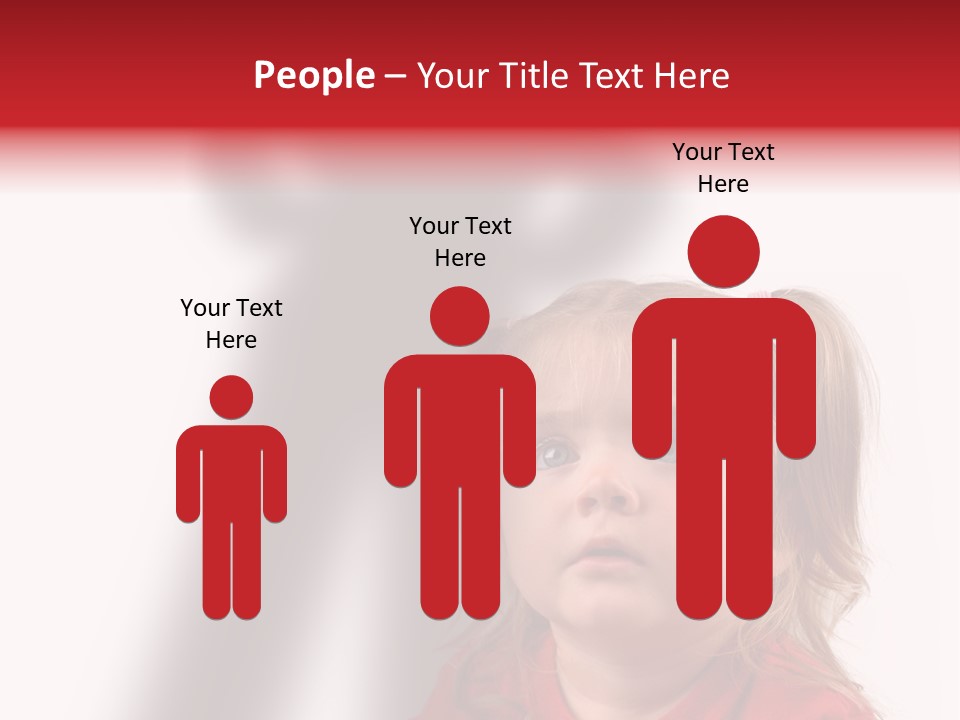 A Little Girl With A Shadow On The Wall PowerPoint Template