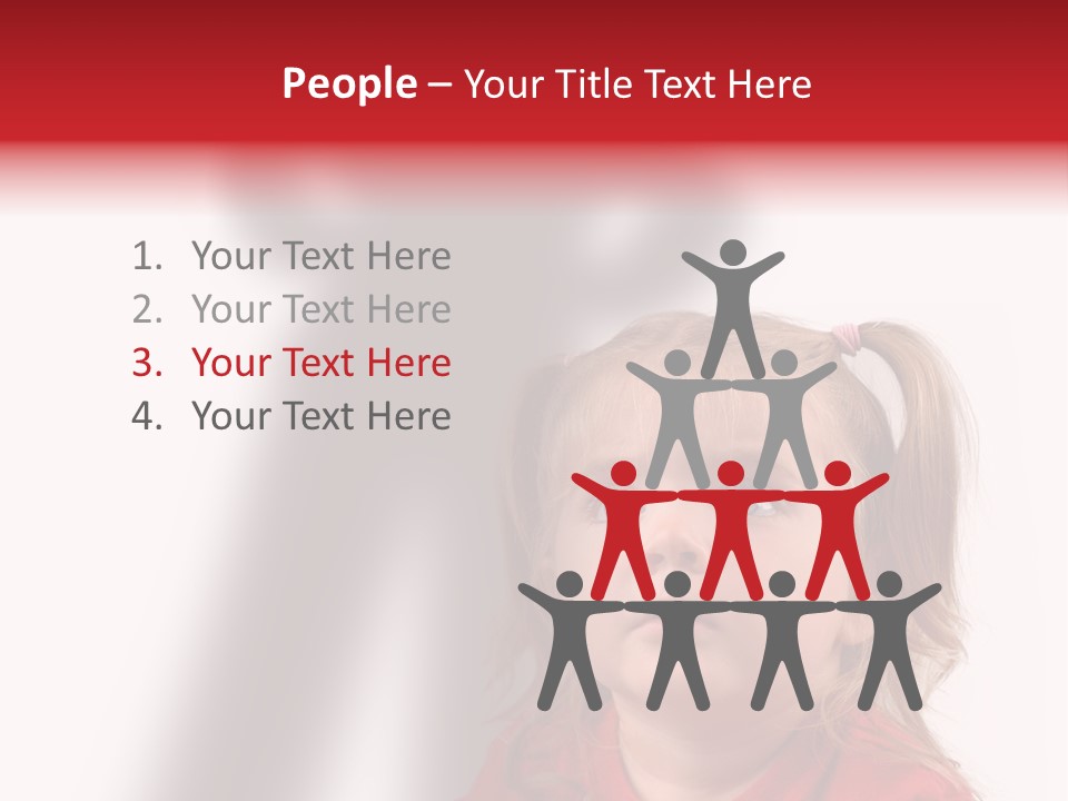 A Little Girl With A Shadow On The Wall PowerPoint Template