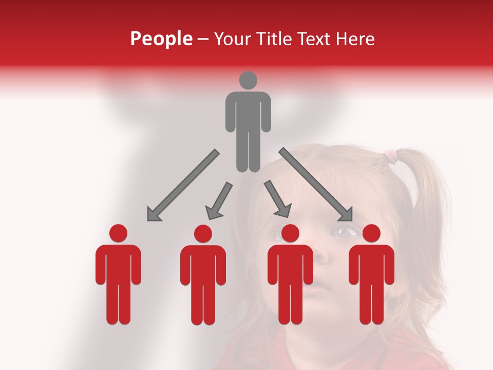 A Little Girl With A Shadow On The Wall PowerPoint Template