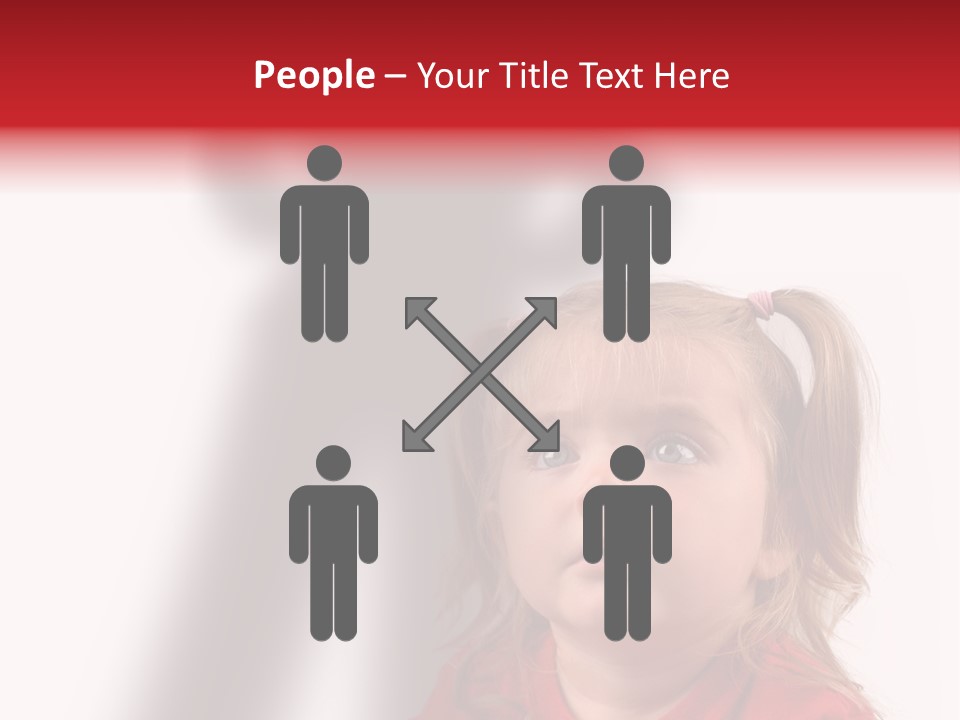 A Little Girl With A Shadow On The Wall PowerPoint Template