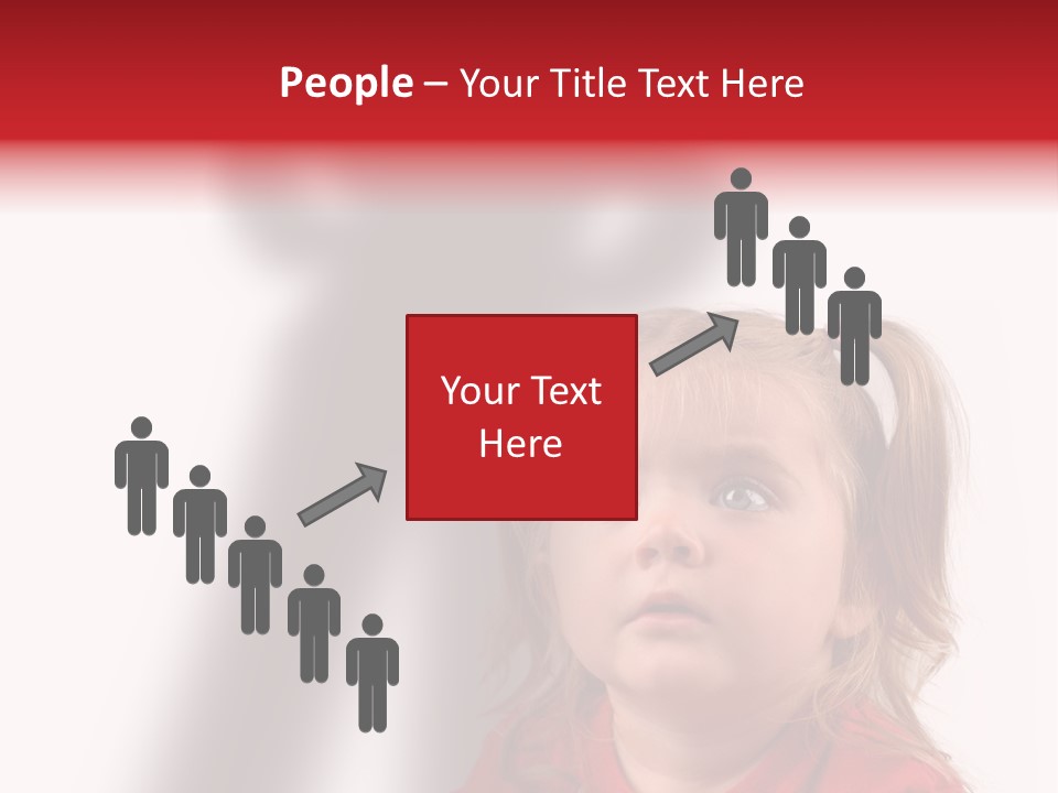 A Little Girl With A Shadow On The Wall PowerPoint Template