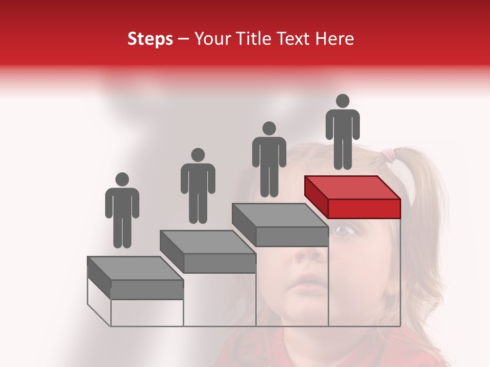 A Little Girl With A Shadow On The Wall PowerPoint Template