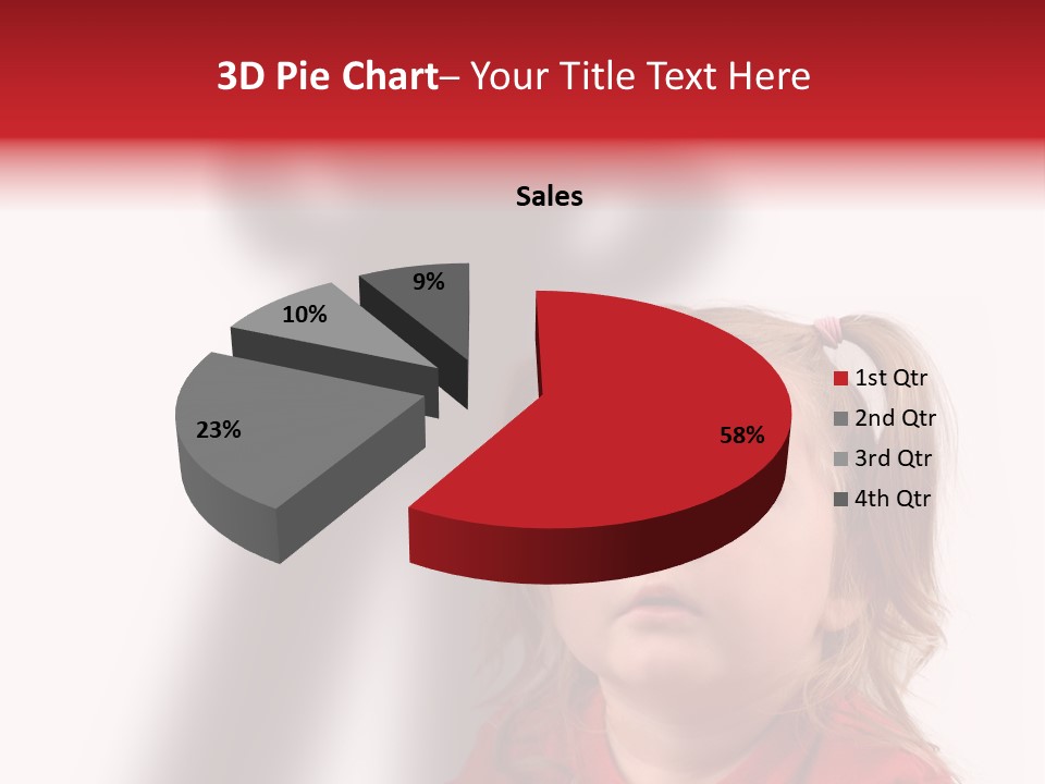 A Little Girl With A Shadow On The Wall PowerPoint Template